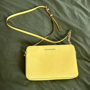 Michael Kors Light Yellow Purse Adjustable Strap